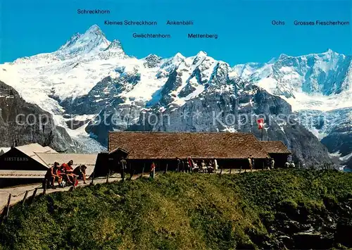 AK / Ansichtskarte Grindelwald Bergstation u. Restaurant First Grindelwald