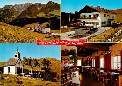 AK / Ansichtskarte Strobl_Wolfgangsee_AT Gasthaus Thoralm m. Kapelle 