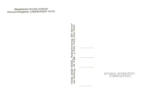 AK / Ansichtskarte Undeloh Magdalenen Kirche Aussenansicht Undeloh