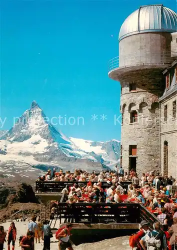 AK / Ansichtskarte Gornergrat_Zermatt_VS Terrasse Matterhorn 