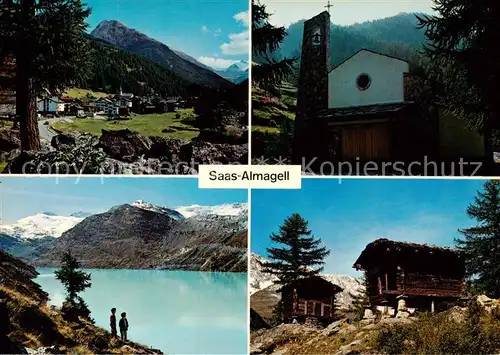 AK / Ansichtskarte Saas Almagell_VS Dorf Mattmark Zermeiggern Spycher 