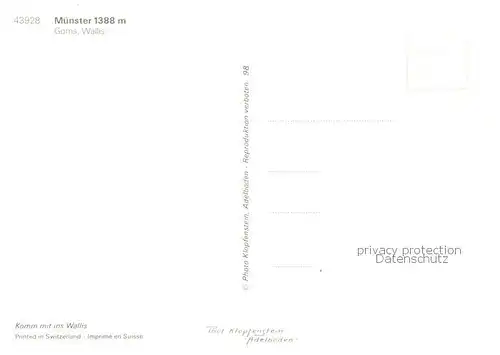 AK / Ansichtskarte Muenster_Goms_VS Panorama 