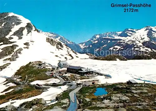 AK / Ansichtskarte Grimsel_Passhoehe Grimsel Gasthaus und Totensee Fliegeraufnahme Grimsel Passhoehe