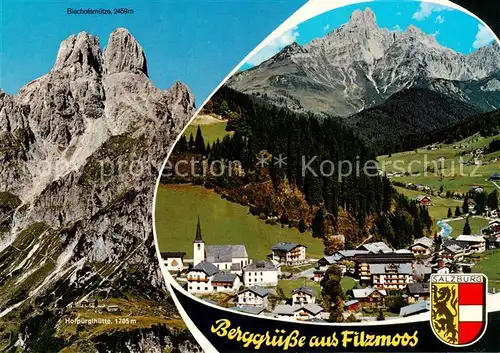 AK / Ansichtskarte Filzmoos_AT mit Bischofsmuetze Hofpuerglhuette Fliegeraufnahme 