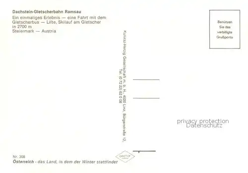 AK / Ansichtskarte Ramsau_am_Dachstein_Schladming_Obersteiermark_AT Dachstein Gletscherbahn Gletscherbus Lifte Skilauf am Gletscher 