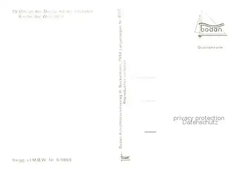 AK / Ansichtskarte Ulm__Donau Fliegeraufnahme mit Ulmer Muenster 