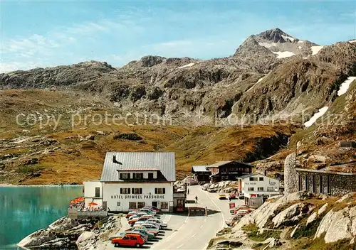 AK / Ansichtskarte Grimsel_Passhoehe Hotel Grimsel Passhoehe mit Totensee und Siedelhorn Grimsel Passhoehe