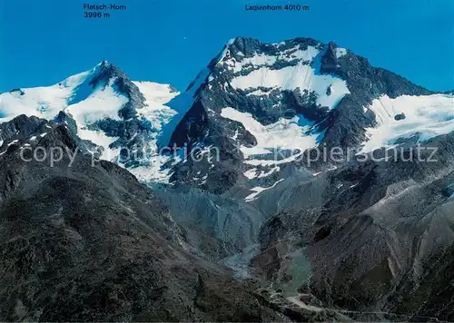 AK / Ansichtskarte Weissmies_4023m_VS Saas Tal Fletsch Horn Laquinhorn 