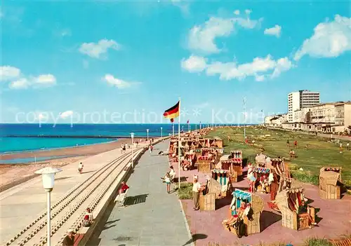 AK / Ansichtskarte Norderney_Nordseebad Strand und Promenade Norderney_Nordseebad