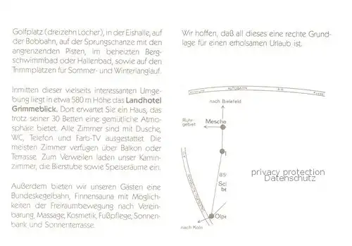 AK / Ansichtskarte Elkeringhausen_Winterberg Landhotel Grimmeblick 