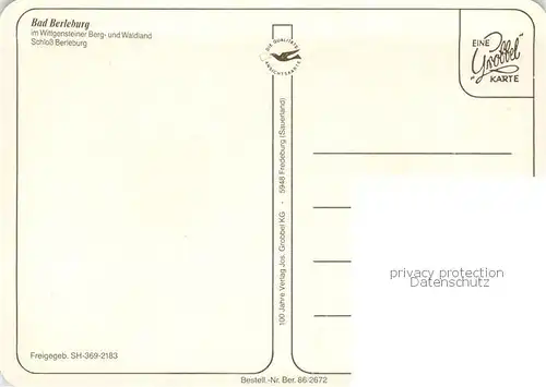 AK / Ansichtskarte Bad_Berleburg Schloss Berleburg Fliegeraufnahme Bad_Berleburg