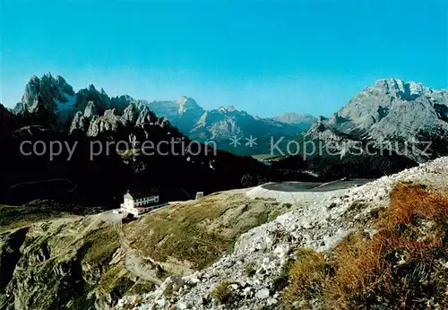 AK / Ansichtskarte Dolomiti__Dolomiten_IT Rifugio Auronzo Gruppe dei Cadini Monte Cristallo Monte Sorapis 