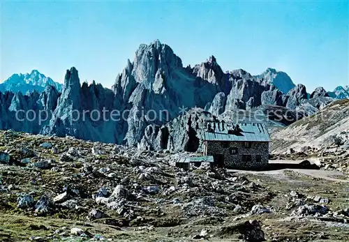 AK / Ansichtskarte Tre_Cime_di_Lavaredo_3003m_Drei_Zinnen_IT Rifugio Lavaredo Monte Cadini 