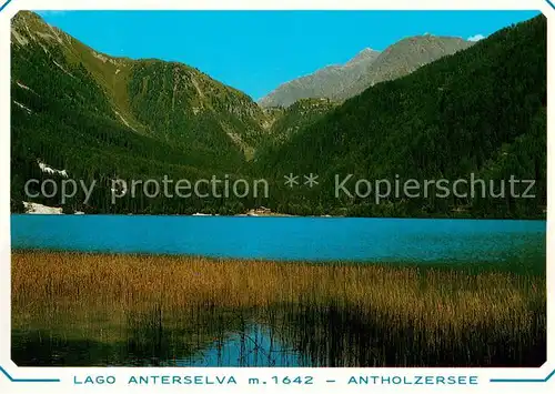 AK / Ansichtskarte Antholzersee_Lago_Anterselva_IT mit Staller Scharte 