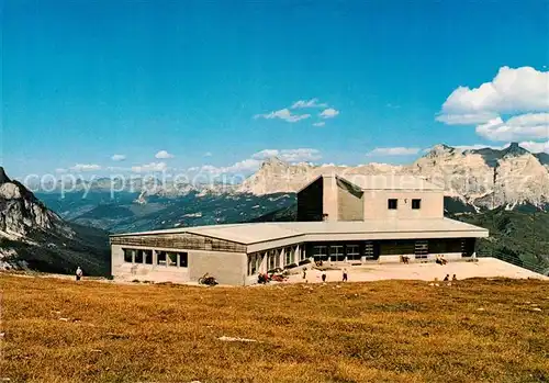 AK / Ansichtskarte Cima_Boe_3152m_Dolomiti_Dolomiten_IT Stazione a monte funivia Boe verso il Sassongher 