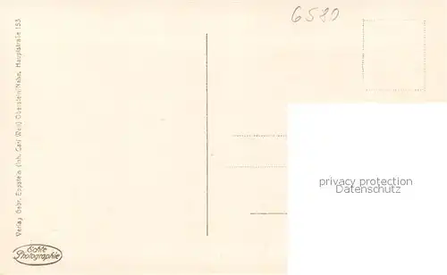 AK / Ansichtskarte Oberstein_Nahe Haeuserpartie an der Nahe Blick zum Schloss Felsenkirche Oberstein_Nahe