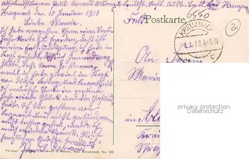 AK / Ansichtskarte Bad_Kreuznach Alte Nahebruecke und Kauzenberg Bad_Kreuznach