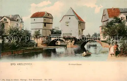 AK / Ansichtskarte Bad_Kreuznach Partie an der Nahe Brueckenhaeuser Bad_Kreuznach