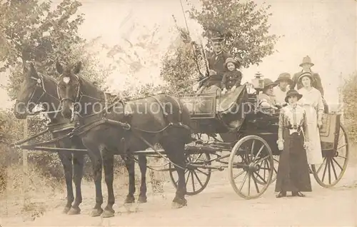 AK / Ansichtskarte Schoeppingen Partie auf der Kutsche   Pferde   Gespann Schoeppingen