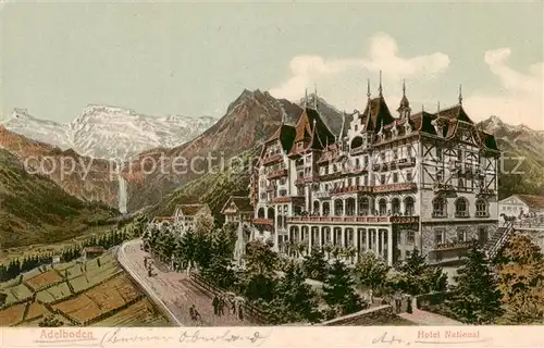 AK / Ansichtskarte Adelboden_BE Hotel National Aussenansicht 