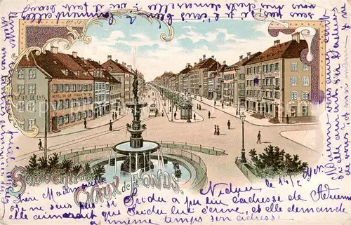 AK / Ansichtskarte Chaux de Fonds_La Teilansicht m. Strassenbahn Chaux de Fonds_La