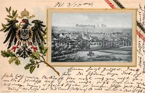 AK / Ansichtskarte Weissenburg_67_Wissembourg_Alsace Gesamtansicht 