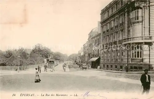 AK / Ansichtskarte Epernay_51 La Rue des Mariniers   Kutsche 