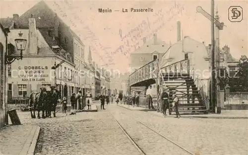 AK / Ansichtskarte Menin_Menen_Belgie La Passerelle   Feldpost 
