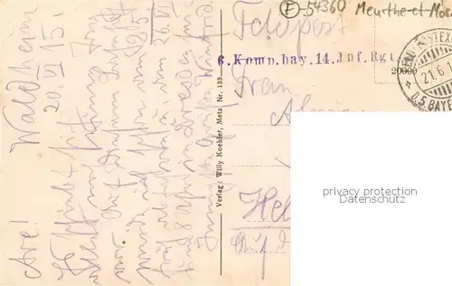 AK / Ansichtskarte Vigneulles_54 Bahnhof   Feldpost 