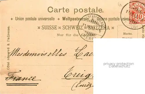 AK / Ansichtskarte St_Beatenberg_BE Dependance m. Post Eiger Moench Jungfrau 