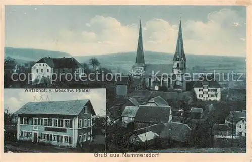 AK / Ansichtskarte Nemmersdorf Teilansicht u. Wirtschaft v. Geschw. Pfister Nemmersdorf