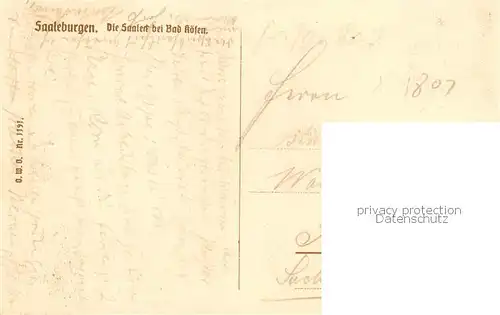 AK / Ansichtskarte Saaleck Die Saaleck b. Bad Koesen Kuenstlerkarte RW Saaleck