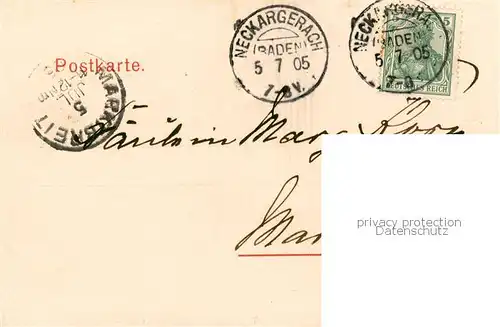 AK / Ansichtskarte Neckargerach Gesamtansicht   Hotel Krone   Post Neckargerach