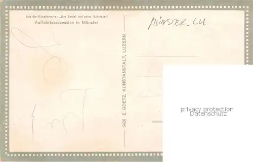 AK / Ansichtskarte Muenster_LU Auffahrtsprozession  Muenster_LU