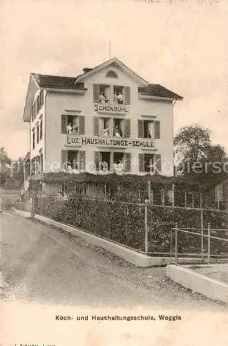 AK / Ansichtskarte Weggis_Vierwaldstaettersee Koch  u. Haushaltungsschule Aussenansicht Weggis_Vierwaldstaettersee