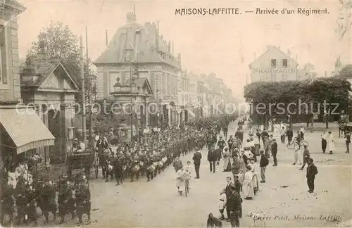 AK / Ansichtskarte Maisons Laffitte_78_Yvelines Arrivee d un Regiment 