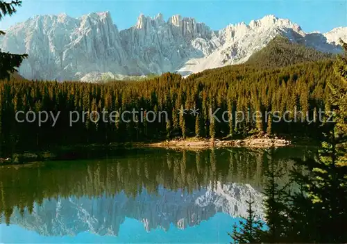 AK / Ansichtskarte Karersee_Lago_di_Carezza_IT mit Latemar 