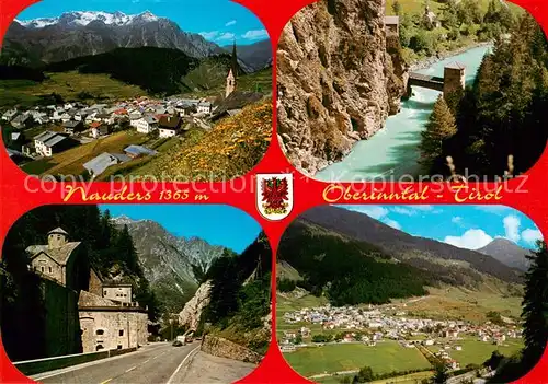 AK / Ansichtskarte Nauders_Tirol Oberinntal Panorama Bruecke Strassenpartie Nauders Tirol