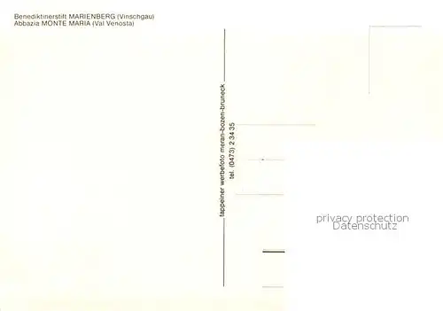 AK / Ansichtskarte Marienberg_Vinschgau_Val_Venosta_Burgeis_Vinschgau_IT Benediktinerstift Marienberg  