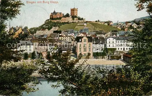 AK / Ansichtskarte Bingen_Rhein Durchblick zur Burg Klopp Bingen Rhein