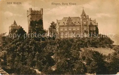 AK / Ansichtskarte Bingen_Rhein Burg Klopp Bingen Rhein