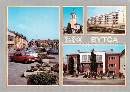 AK / Ansichtskarte Bytca_SK Stadtmotive Zentrum Kirche Wohnsiedlung 
