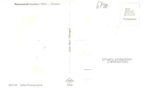 AK / Ansichtskarte Landau__Pfalz Gartenstadt Ostpark 