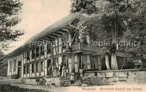 AK / Ansichtskarte Neubrueck_Bern_BE Wirtschaft Rudolf von Erlach Aussenansicht 