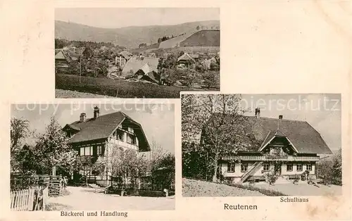 AK / Ansichtskarte Reutenen_Zaeziwil_BE Gesamtansicht u. Baeckerei u. Handlung   Schulhaus 
