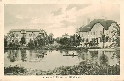 AK / Ansichtskarte Munster__oertze_Hannover Muehlenteich 