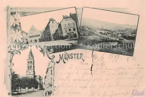 AK / Ansichtskarte Muenster__Elsass_Munster_68_Alsace Teilansichten m. Kirche 