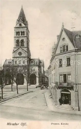 AK / Ansichtskarte Muenster__Elsass_Munster_68_Alsace Protest. Kirche 