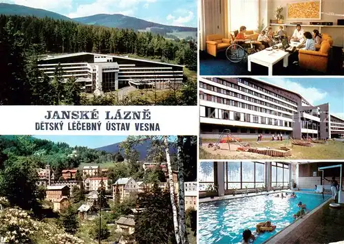 AK / Ansichtskarte Janske_Lazne_Johannisbad_CZ Detsky lecebna Vesna Kinderklinik Hallenbad 