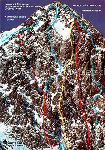 AK / Ansichtskarte Lomnicky_Stit_Vysoke_Tatry_SK Bergsteigertouren Hohe Tatra 